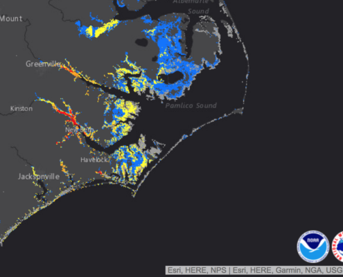 NOAA predicted storm surge