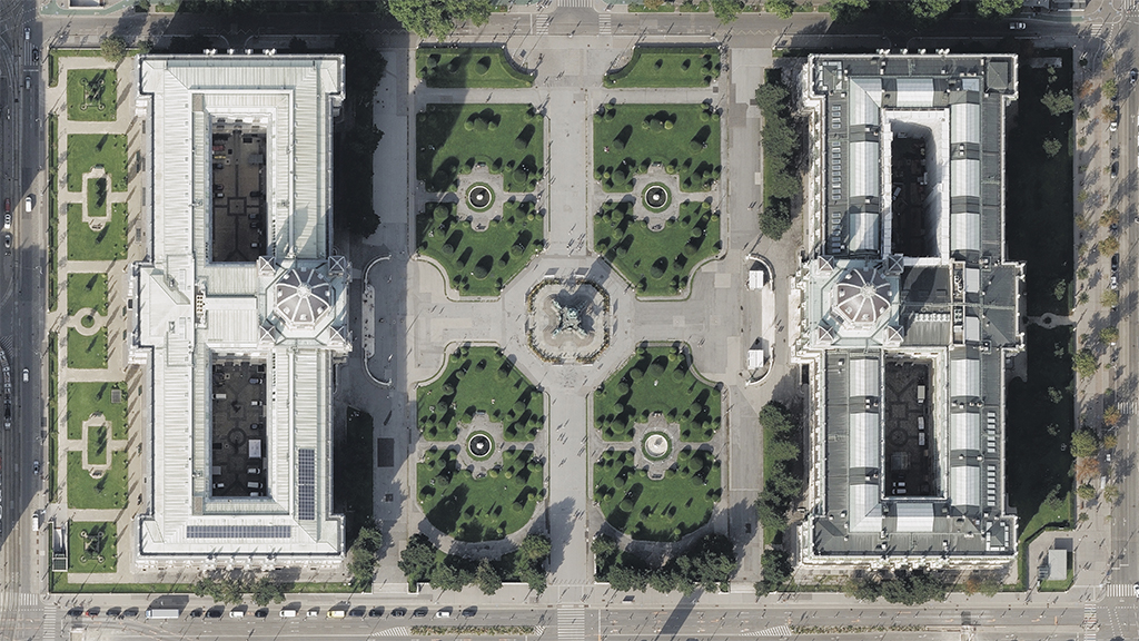 Aerial Image of Kunsthistorisches Museum in Vienna, Austria