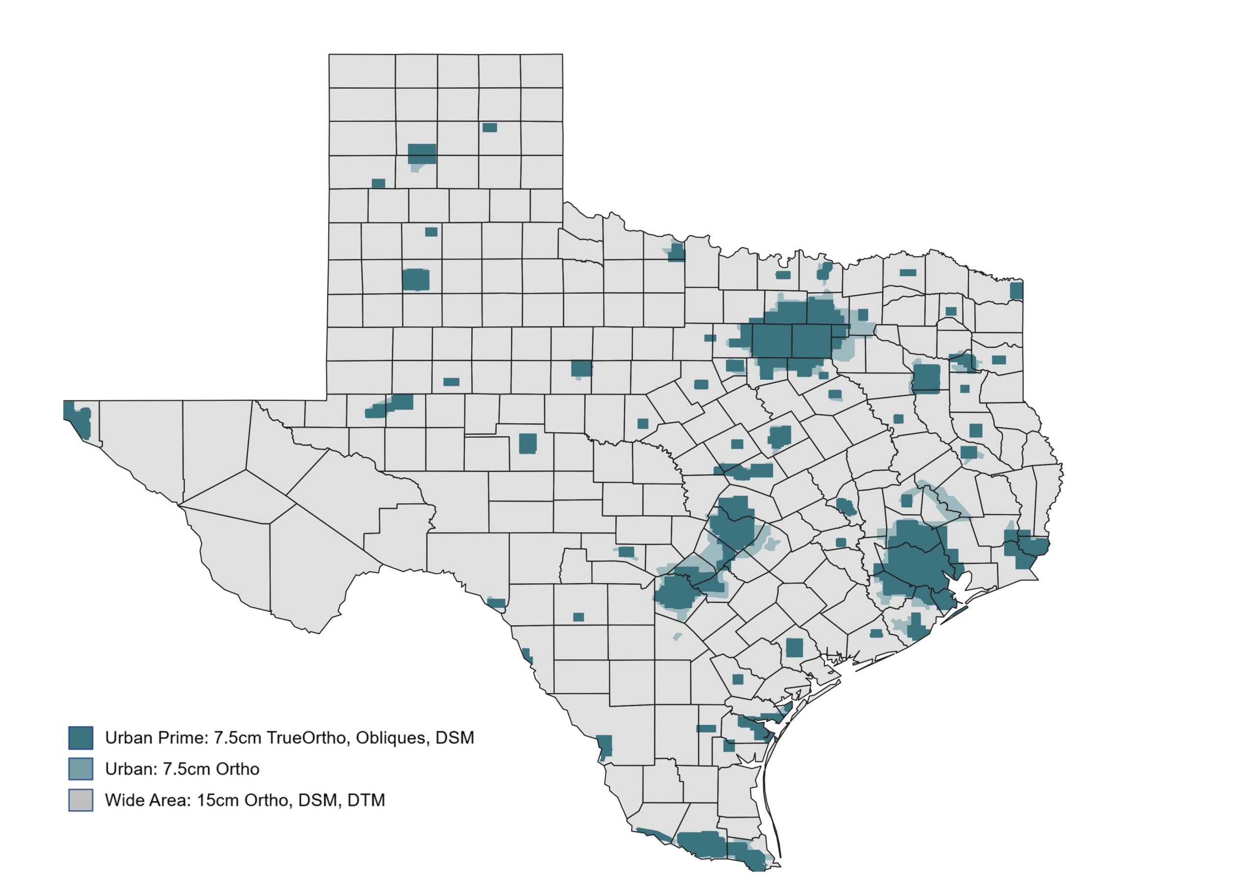 Vexcel Texas Coverage Map