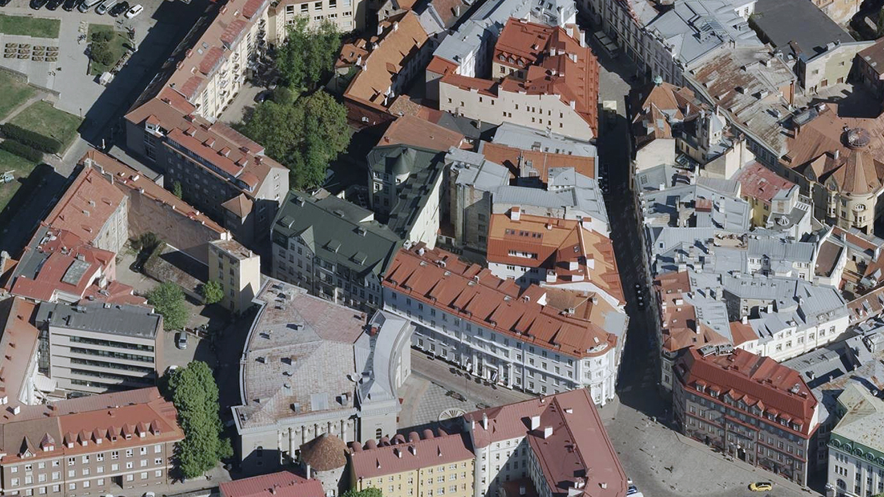 Oblique buildings in Tallinn, Estonia