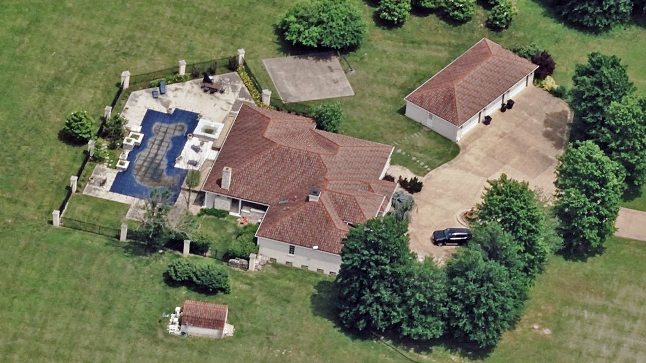 Oblique aerial image of a property in Festus, MO, published by Vexcel.