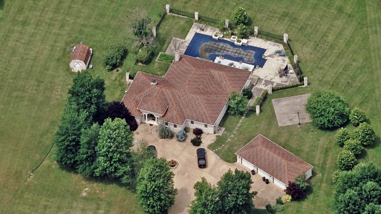 Oblique aerial image of a property in Festus, MO, published by Vexcel.