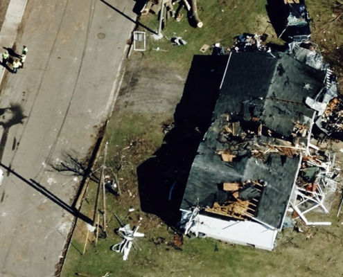 Tornado damage in Three Rivers, MI